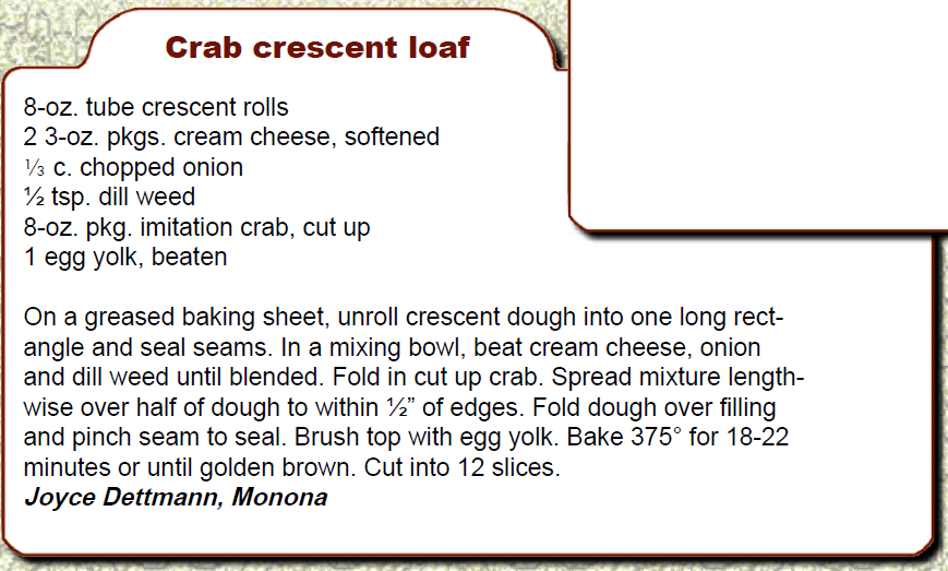 Crab Crescent Loaf