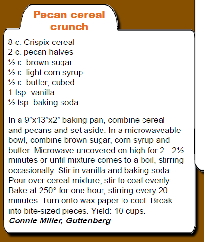 Pecan Cereal Crunch