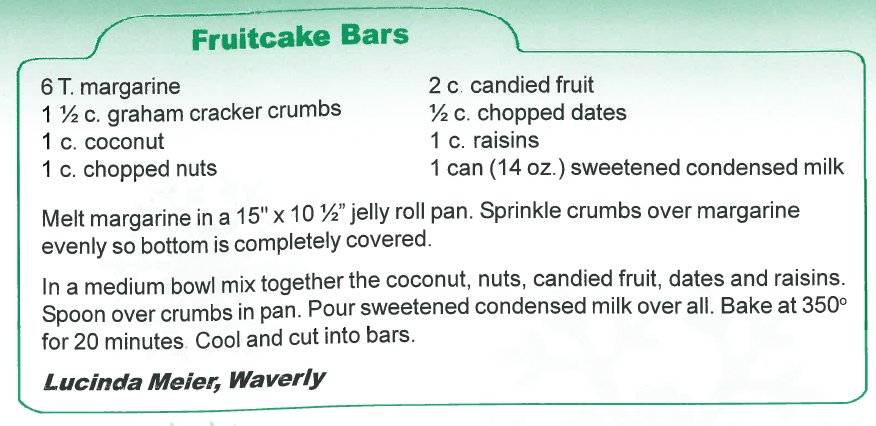 Fruitcake Bars
