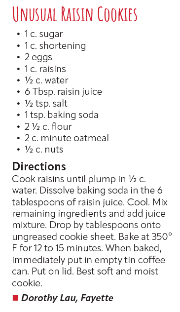 Unusual Raisin Cookies