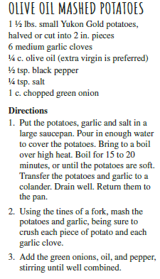 Olive Oil Mashed Potatoes Recipe
