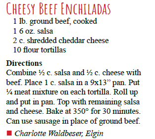 Cheesy Beef Enchiladas