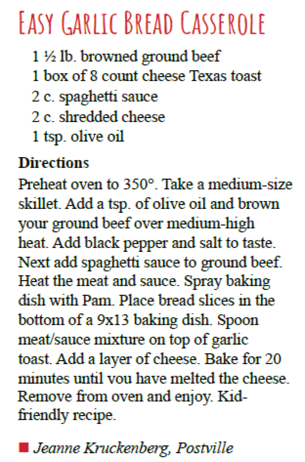 Easy Garlic Bread Casserole