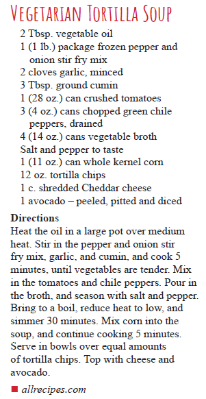 Vegetarian Tortilla Soup